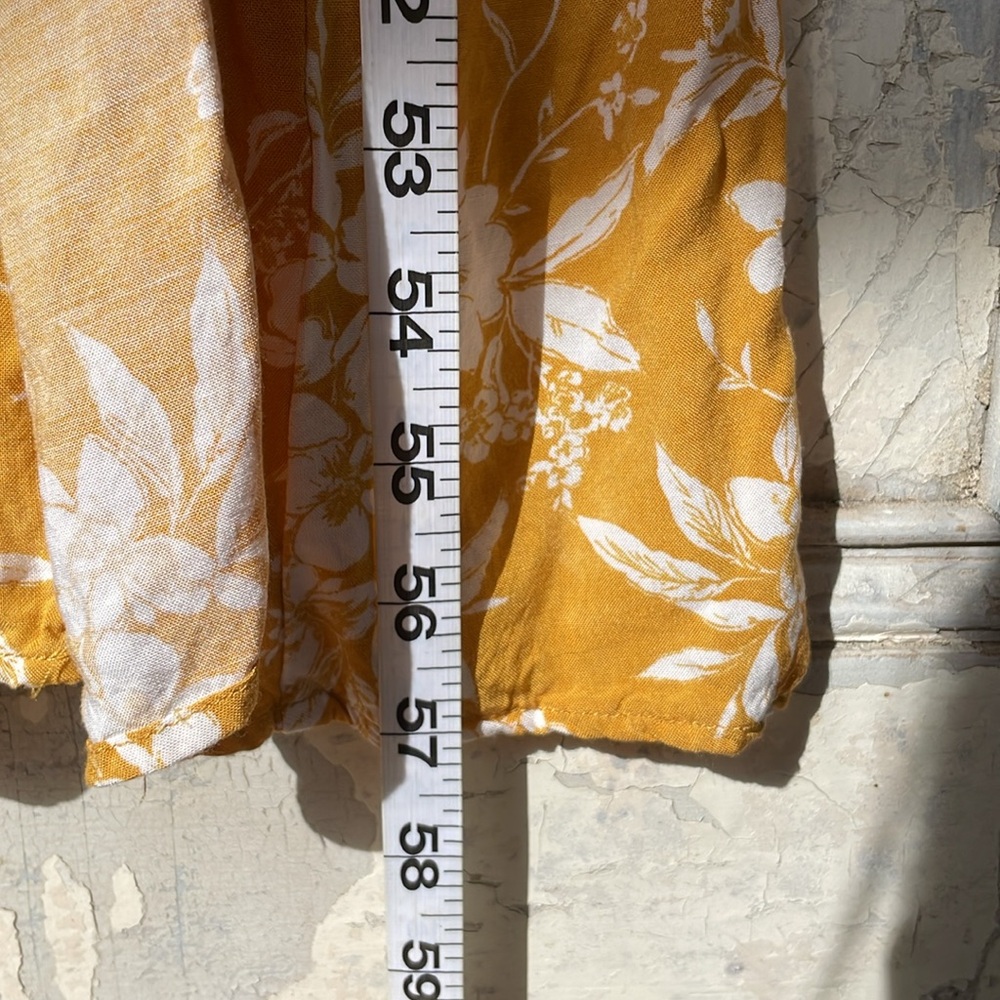 Mustard Seed Yellow (W/ POCKETS) and White Floral Sundress (small) - Picture 5 of 12